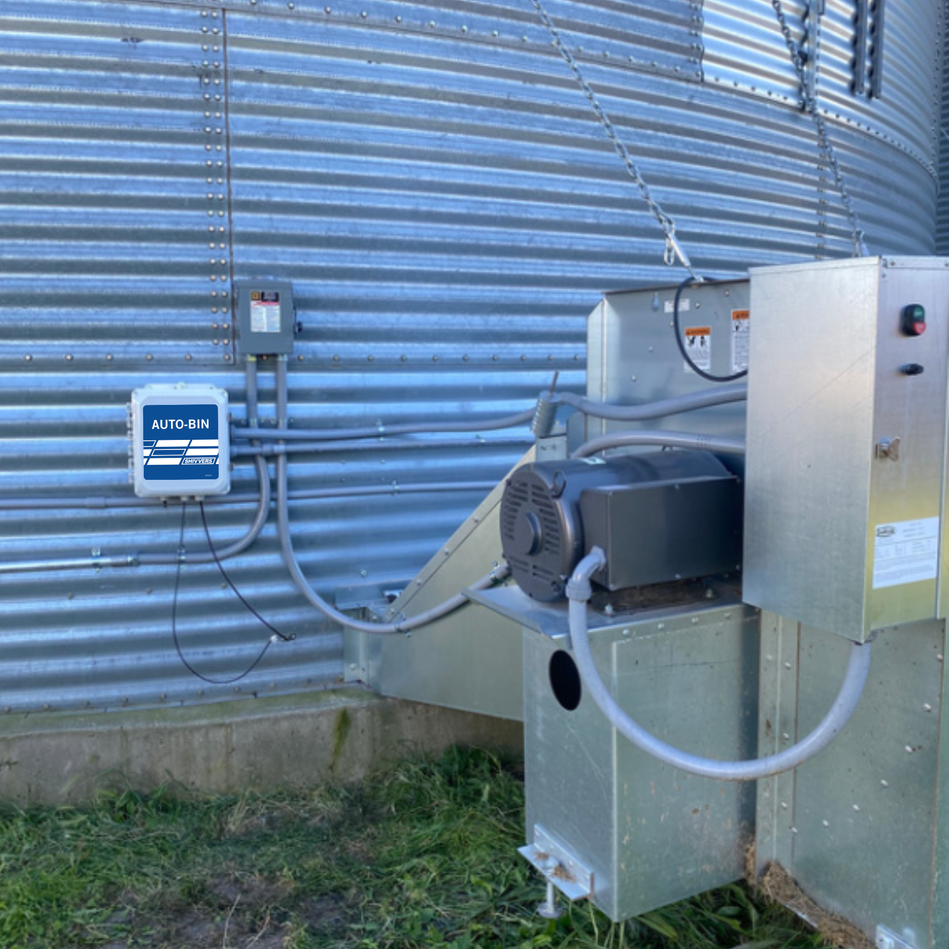 Shivvers Auto-Bin System on a Grain Storage Bin | Shivvers